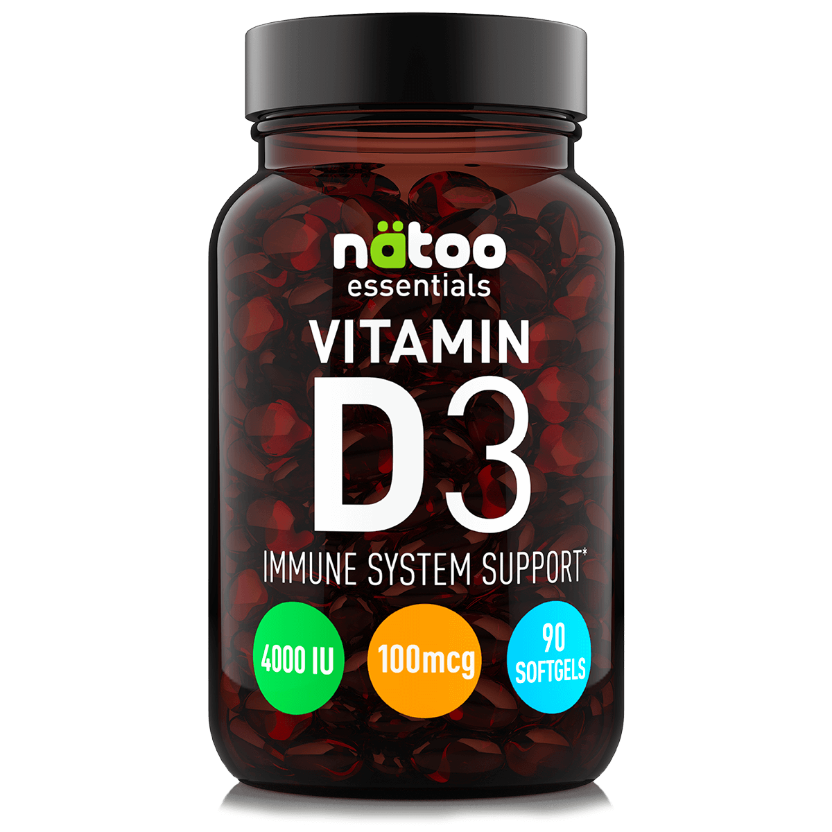 NATOO Essentials Vitamin D3 4000IU (100mcg) 90 softgel